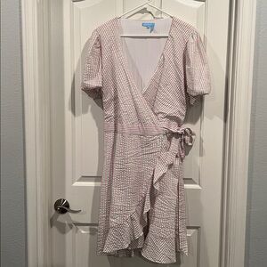 Draper James Pink and White Striped Midi Dress